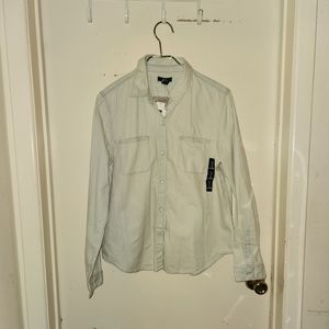Gap denim button down shirt  size L